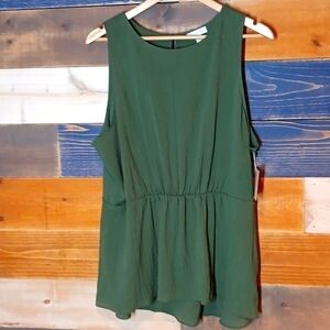 14th & Union green dress top 2X NWT
